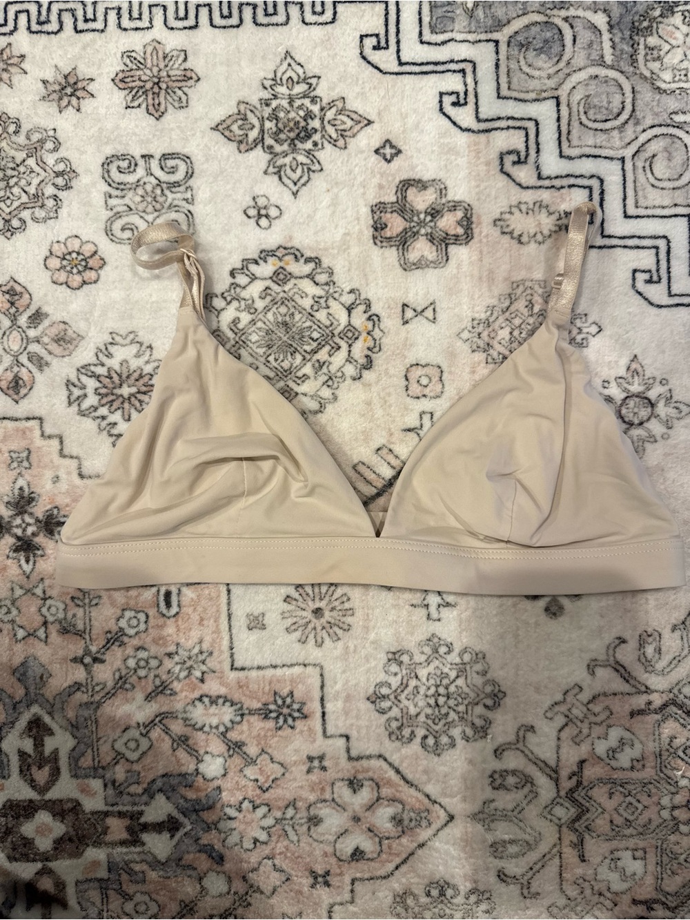 Talula Nude Triangle Bralette in Light Beige